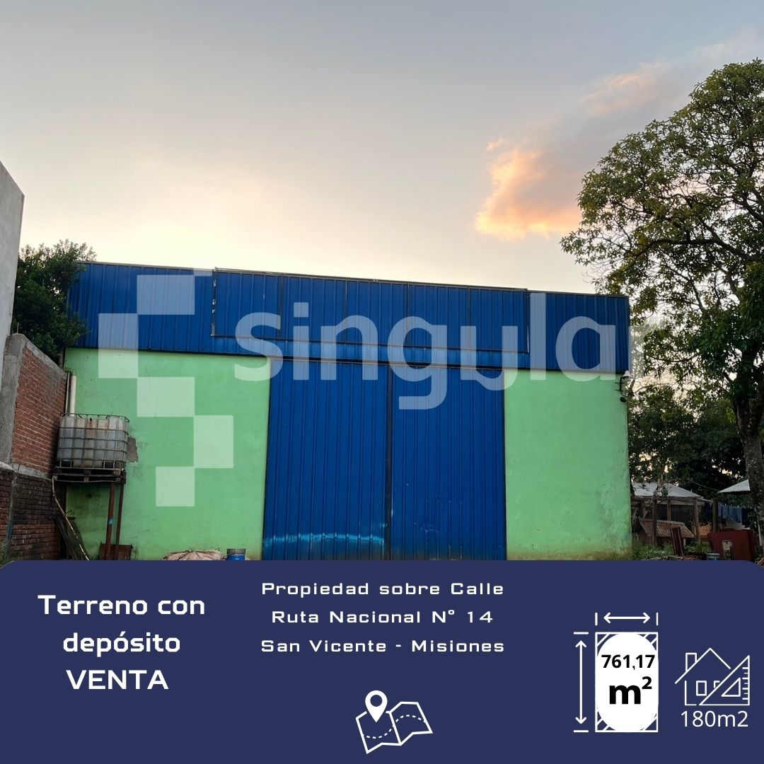 Terreno con depósito amplio  en San Vicente - Misiones