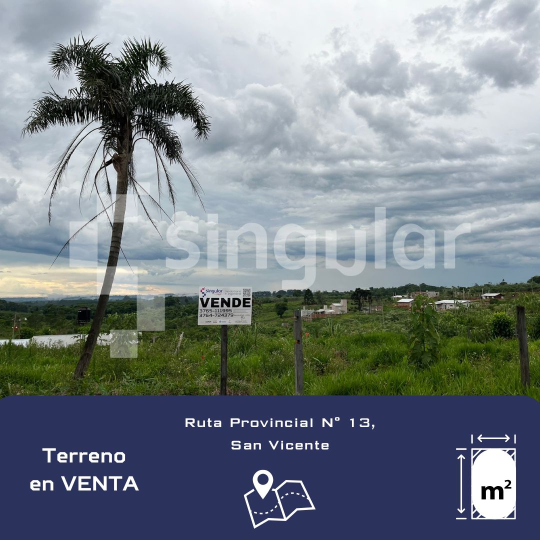 Amplio Terreno en Venta  en San Vicente - Misiones